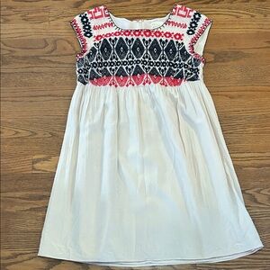 Anthropologie Edme & Esylite Petra Swing Tunic Embroidered Aztec Dress